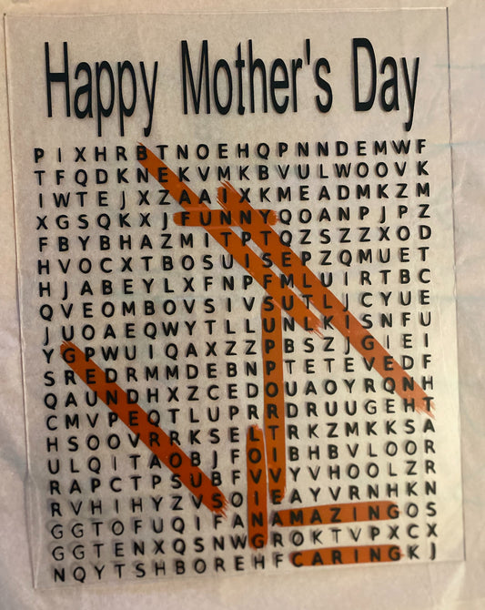 Crossword Glass Art